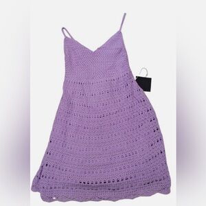 Lulu’s purple lilac Crochet Dress. Size M.